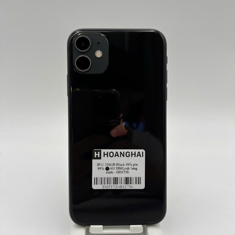 iPhone 11 256GB Đen 98% pin 99% ĐBH Máy đã trả hết tiền mạng dùng như Quốc tế Apple (mặt lưng xước) - HH1756