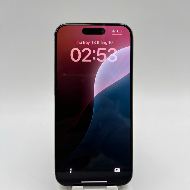 iPhone 15 Pro 128GB Tự Nhiên 98% pin 86% Quốc tế từ DCM (Không dùng sim DCM - Đốm 0.5x, viền xước, viền cam xước) - HH7932