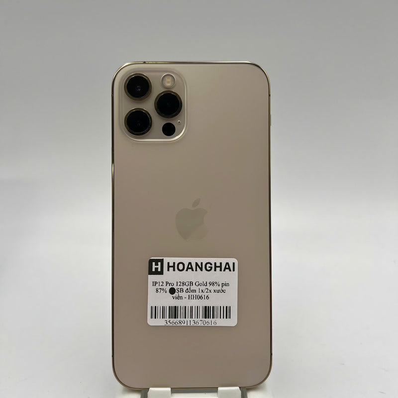 iPhone 12 Pro 128GB Vàng 98% pin 87% Máy đã trả hết tiền mạng dùng như Quốc tế Apple (đốm 1x/2x, xước viền) - HH0616