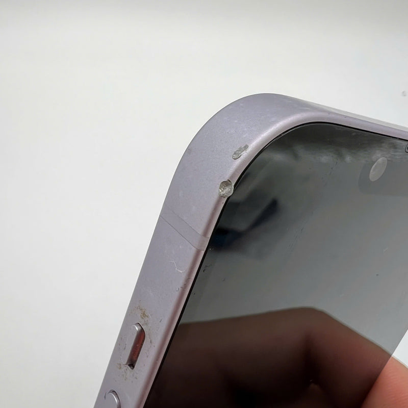 iPhone 14 128GB Tím 98% pin 85% Quốc tế từ SB (Không dùng sim SB - sứt viền, đốm 1x, viền cam xước) - HH9394