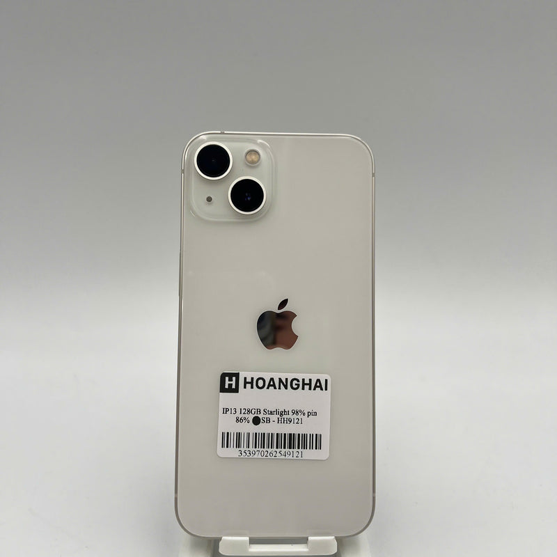 iPhone 13 128GB Trắng 98% pin 86% Máy đã trả hết tiền mạng dùng như Quốc tế Apple  - HH9121