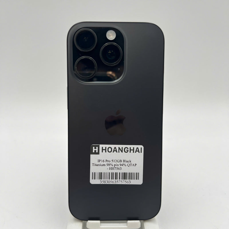 iPhone 16 Pro 512GB Đen 98% pin 94% Quốc Tế Apple  - HH7563