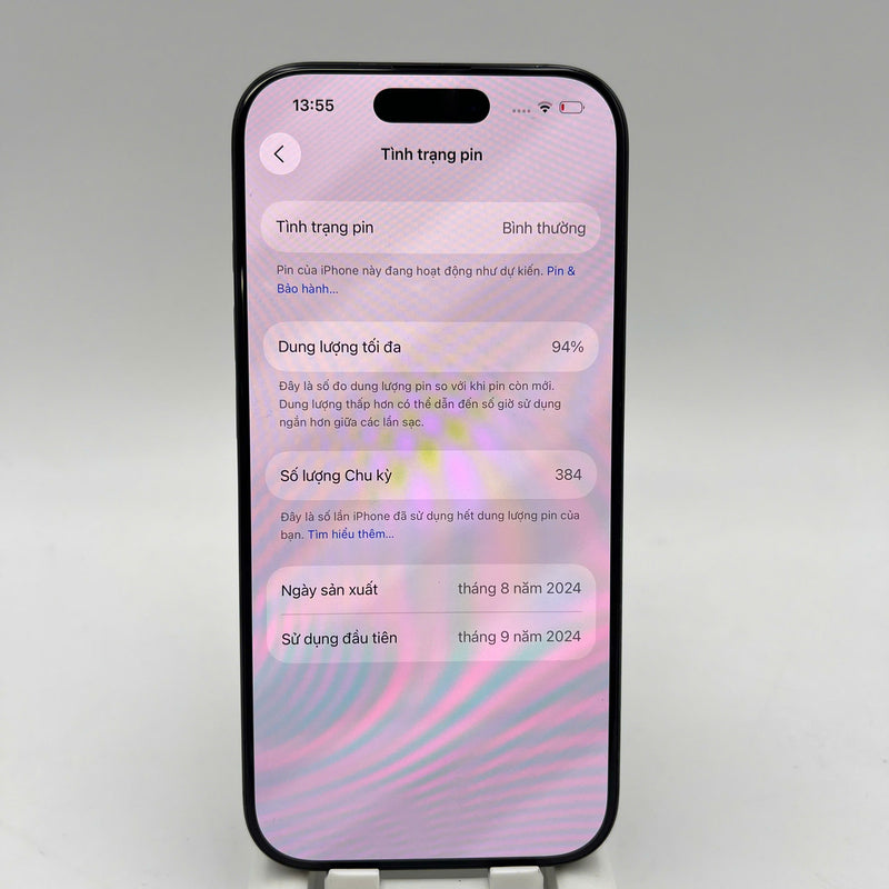 iPhone 16 Pro 512GB Đen 98% pin 94% Quốc Tế Apple  - HH7563