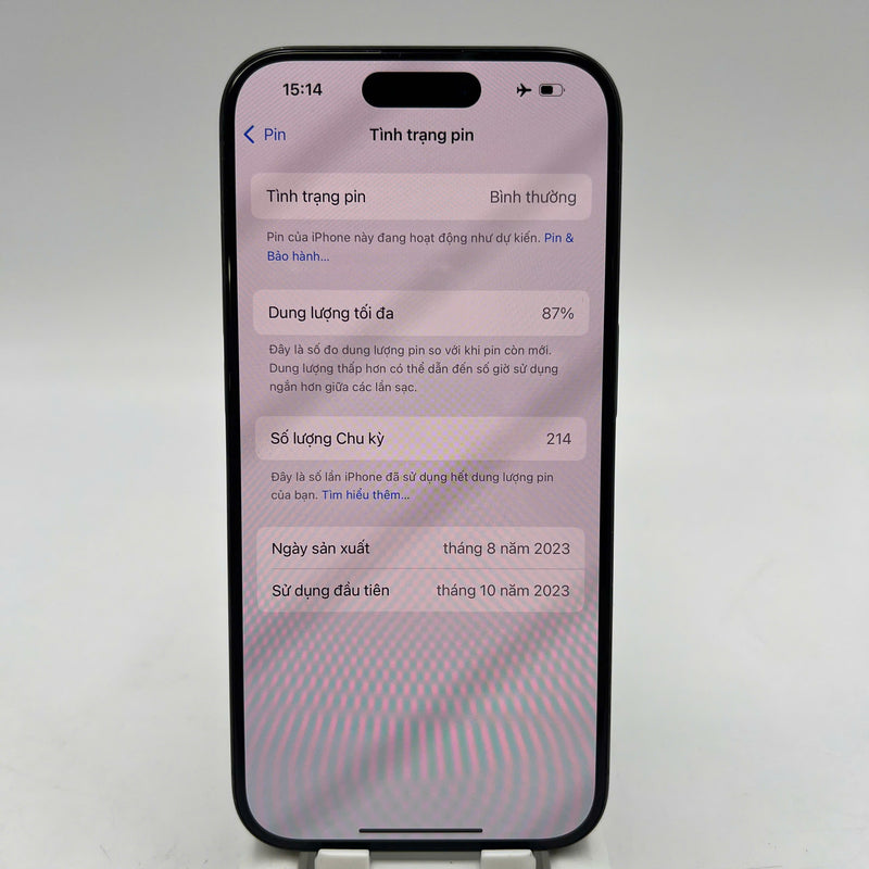 iPhone 15 Pro 1TB Đen 98% pin 87% Quốc tế Apple (xước sơn viền) - HH3436