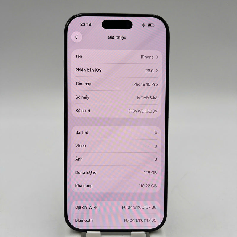 iPhone 16 Pro 128GB Đen 99% pin 100% Quốc tế Apple - HH8267