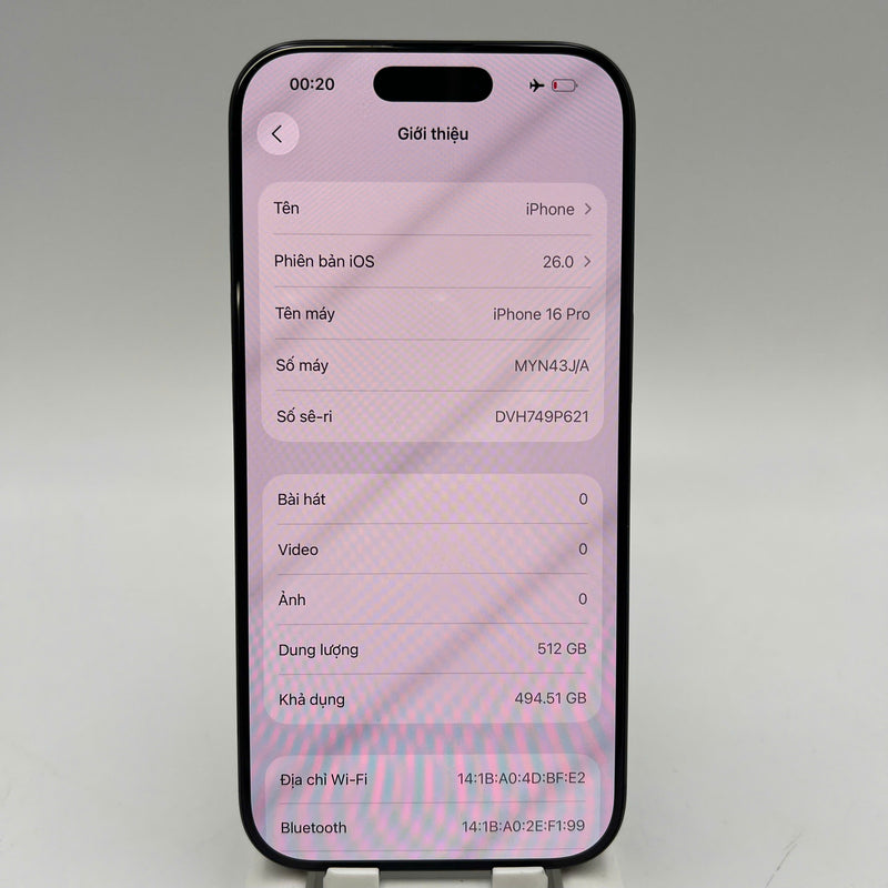 iPhone 16 Pro 512GB Đen 98% pin 99% Quốc tế từ AU (Không dùng sim AU)  - HH3010