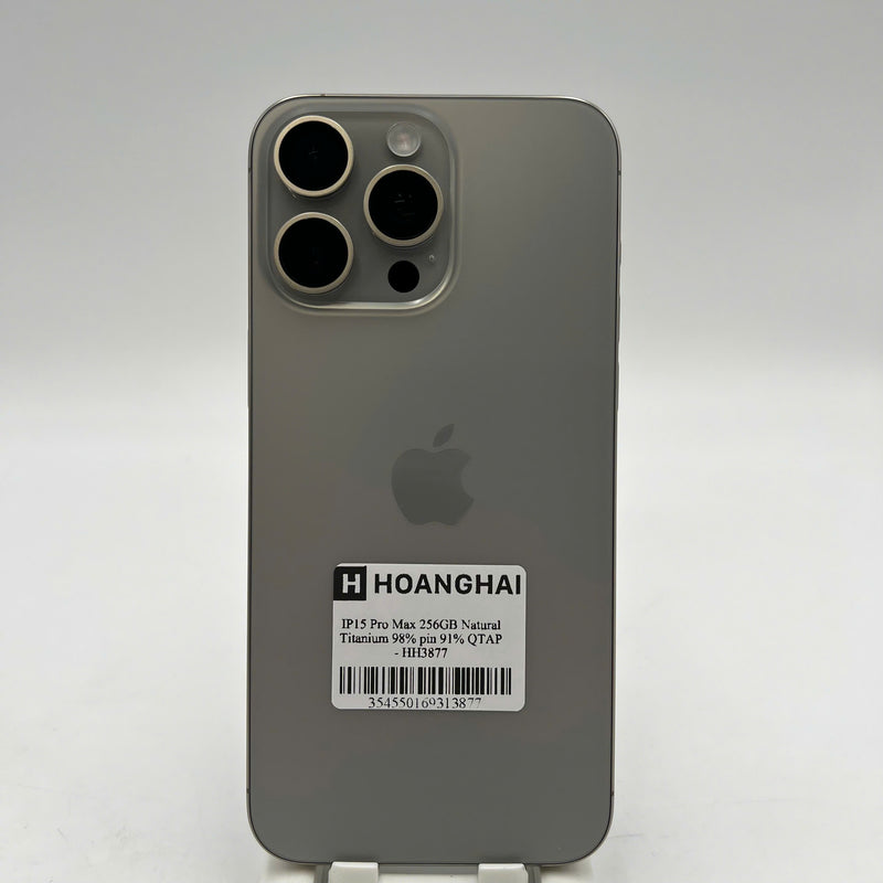 iPhone 15 Pro Max 256GB Tự Nhiên 98% pin 91% Quốc tế Apple - HH3877