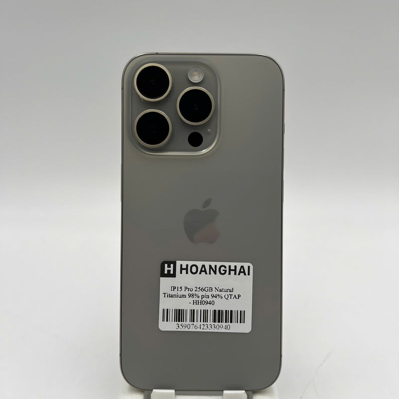 iPhone 15 Pro 256GB Tự Nhiên 98% pin 94% Quốc Tế Apple  - HH0940