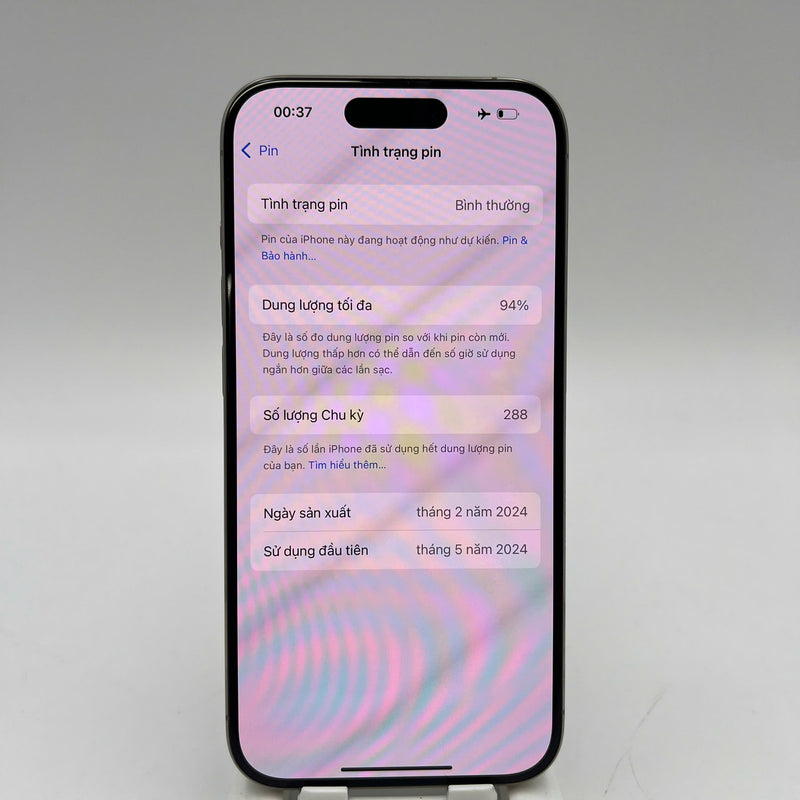 iPhone 15 Pro 256GB Tự Nhiên 98% pin 94% Quốc Tế Apple  - HH0940