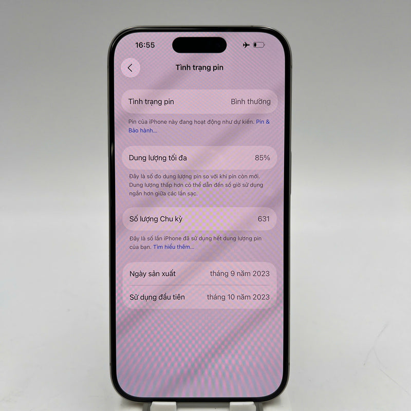 iPhone 15 Pro 256GB Tự Nhiên 98% pin 85% Quốc Tế Apple  - HH2915
