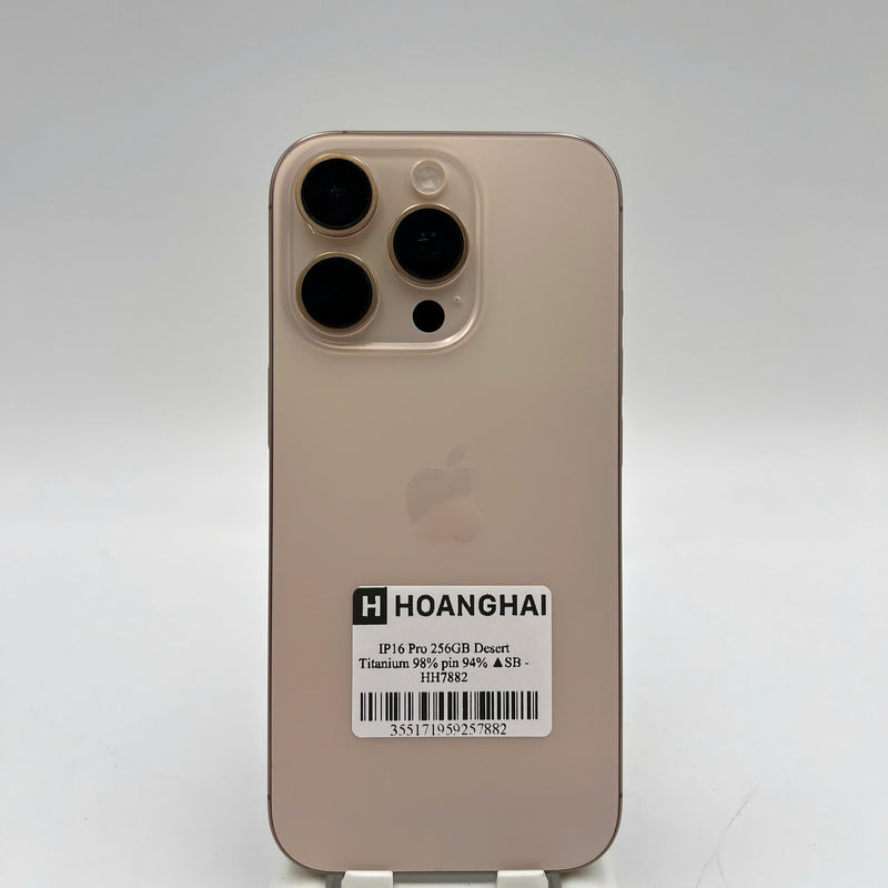 iPhone 16 Pro 256GB Vàng Sa Mạc 98% pin 94% Quốc tế từ SB (Không dùng sim SB) - HH7882