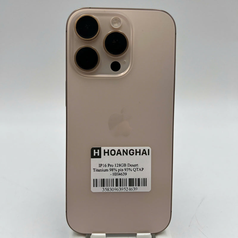 iPhone 16 Pro 128GB Vàng Sa Mạc 98% pin 93% Quốc Tế Apple  - HH4639