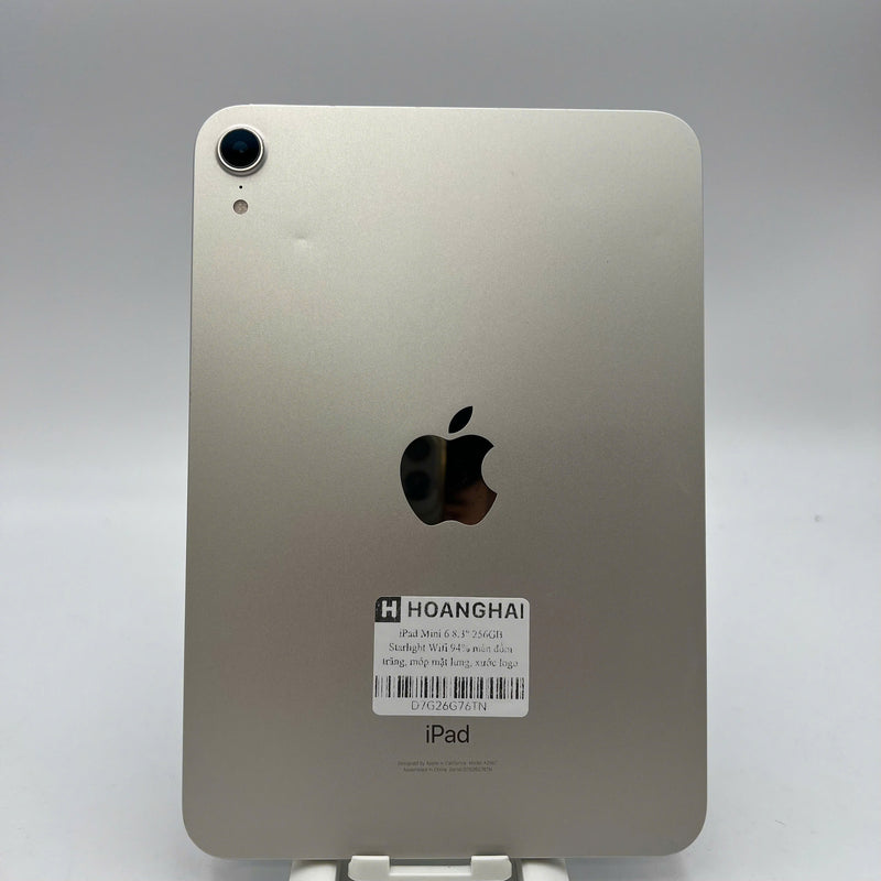 iPad Mini 6 8.3" 256GB Trắng Wifi 94% Pin 93% (màn đốm trắng, móp mặt lưng, xước logo)