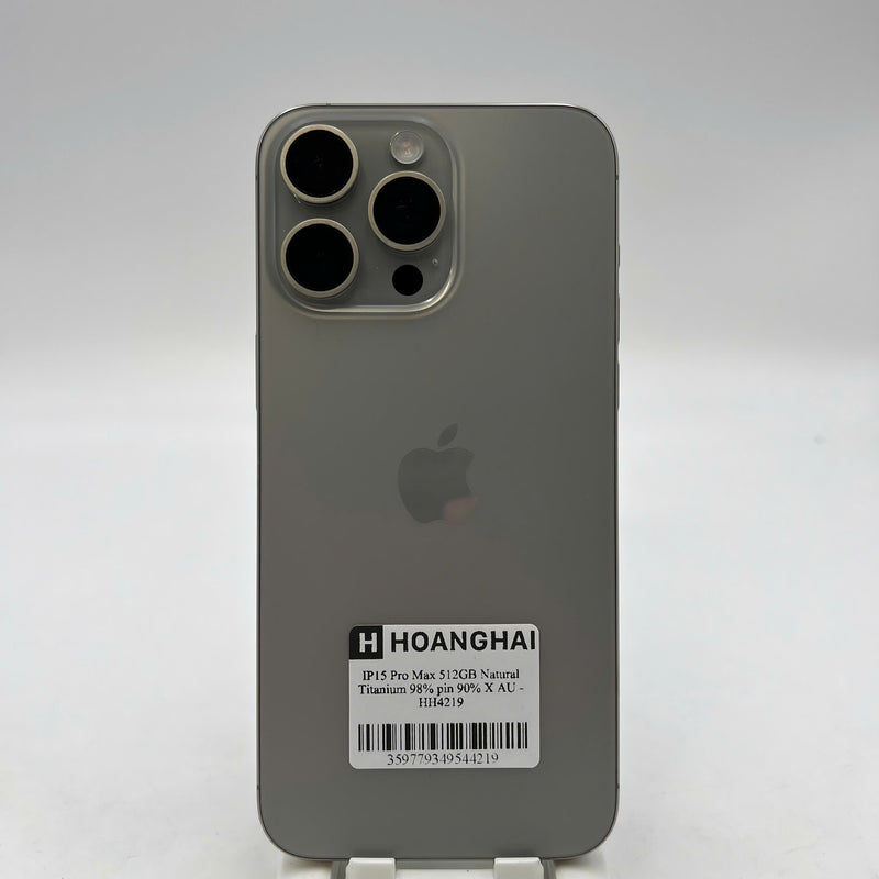iPhone 15 Pro Max 512GB Tự Nhiên 98% pin 90% Quốc tế từ AU (Không dùng sim AU)  - HH4219