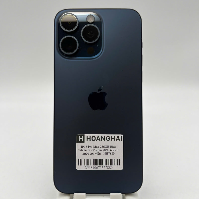 iPhone 15 Pro Max 256GB Xanh Dương 98% pin 88% Quốc tế từ RKT (Không dùng sim RKT - xước sơn viền) - HH7880