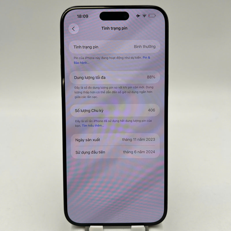 iPhone 15 Pro Max 256GB Xanh Dương 98% pin 88% Quốc tế từ RKT (Không dùng sim RKT - xước sơn viền) - HH7880