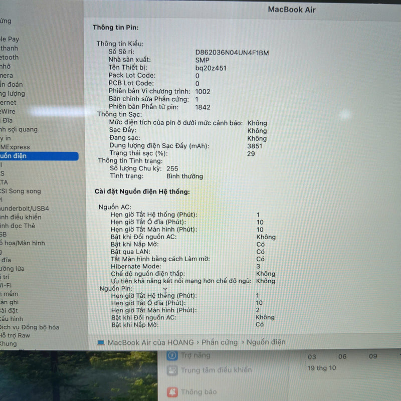 Macbook Air 2020 13.3" Vàng Intel Core i3/ RAM 8GB/ SSD 256GB 97% BPTN (Sạc 255 lần - xước viền, sứt viền)