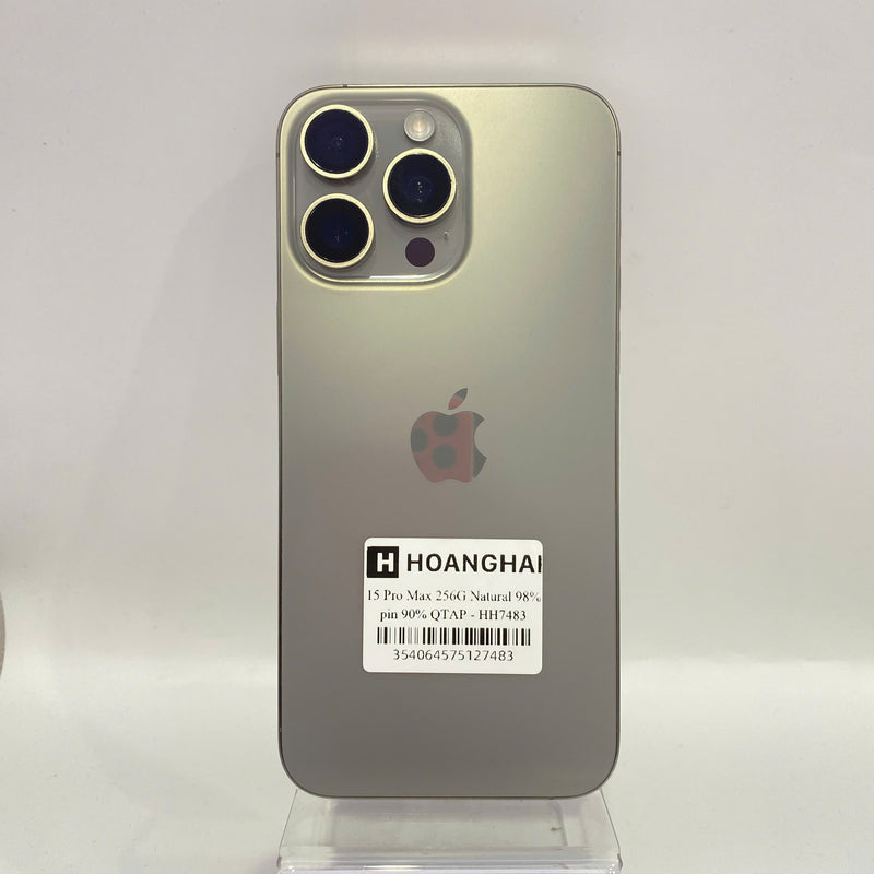 iPhone 15 Pro Max 256GB Tự Nhiên 98% pin 90% Quốc tế Apple - HH7483