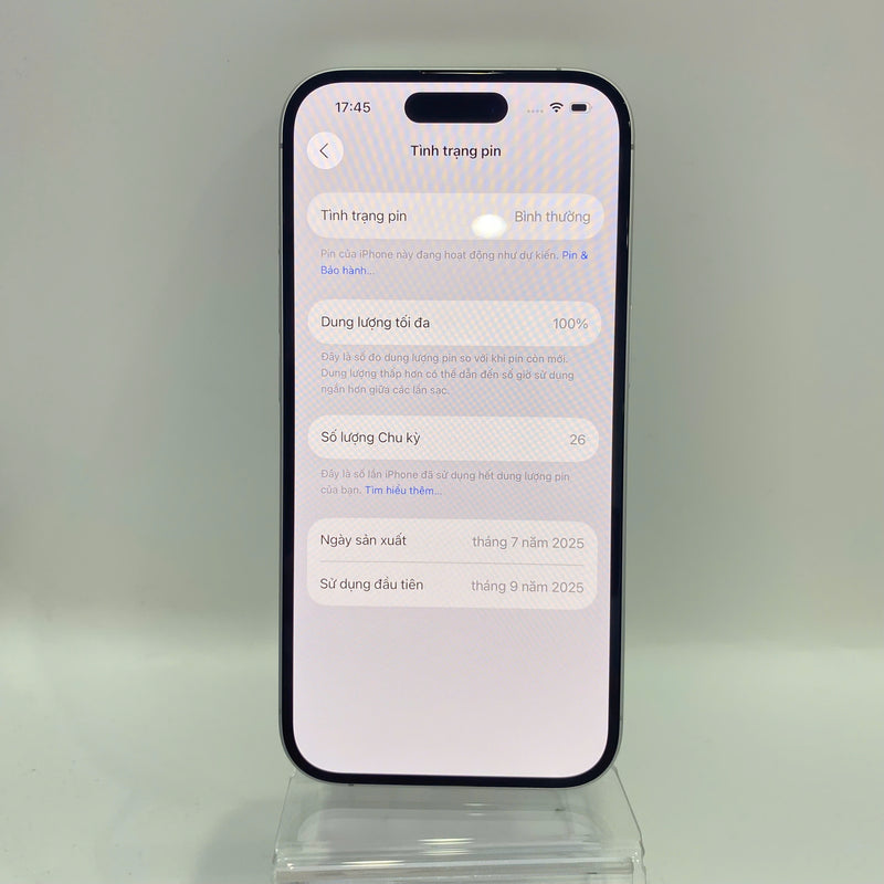 iPhone 16 128GB Trắng 99% pin 100% Máy đã trả hết tiền mạng dùng như Quốc tế Apple - HH9154