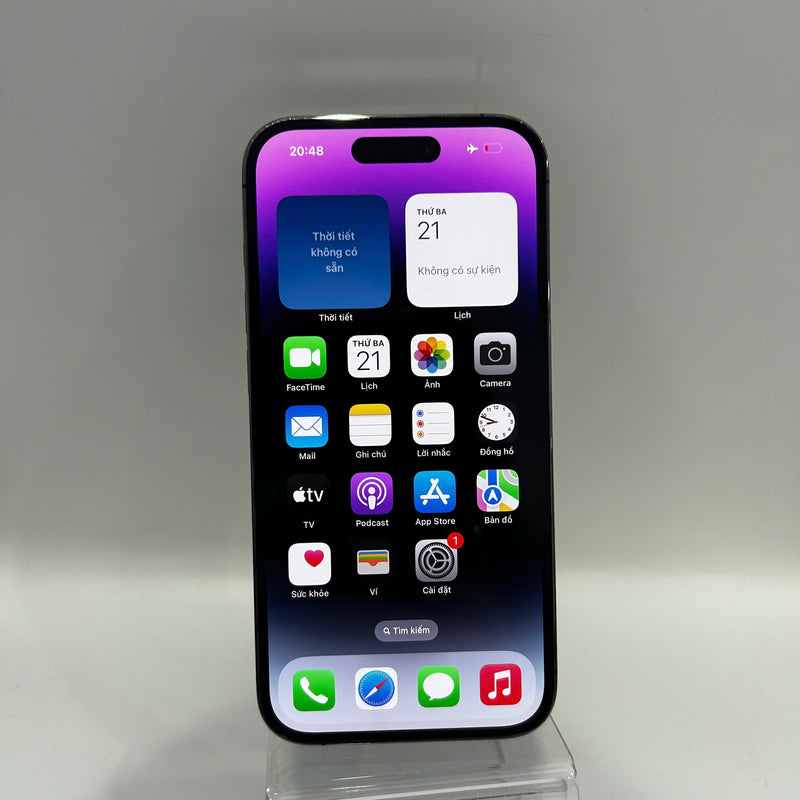 iPhone 14 Pro 128GB Tím 98% pin 90% ĐBH Máy đã trả hết tiền mạng dùng như Quốc tế Apple (xước sơn viền) - HH4349