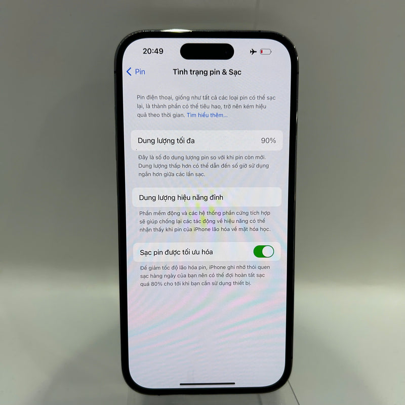 iPhone 14 Pro 128GB Tím 98% pin 90% ĐBH Máy đã trả hết tiền mạng dùng như Quốc tế Apple (xước sơn viền) - HH4349