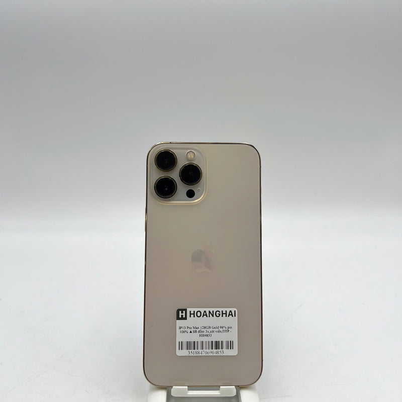 iPhone 13 Pro Max 128GB Vàng 98% pin 100% Quốc tế từ SB (Không dùng sim SB - đốm 3x,sứt viền,ĐTP) - HH4853