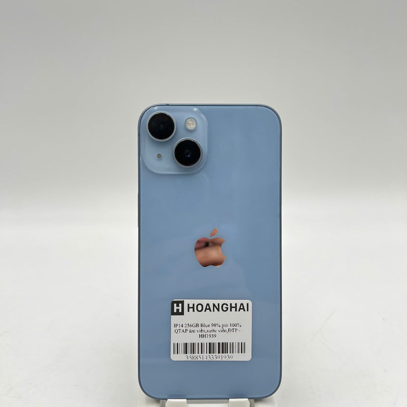iPhone 14 256GB Xanh Dương 98% pin 100% Quốc tế Apple (Đã thay pin, ám viền, xước viền) - HH1939