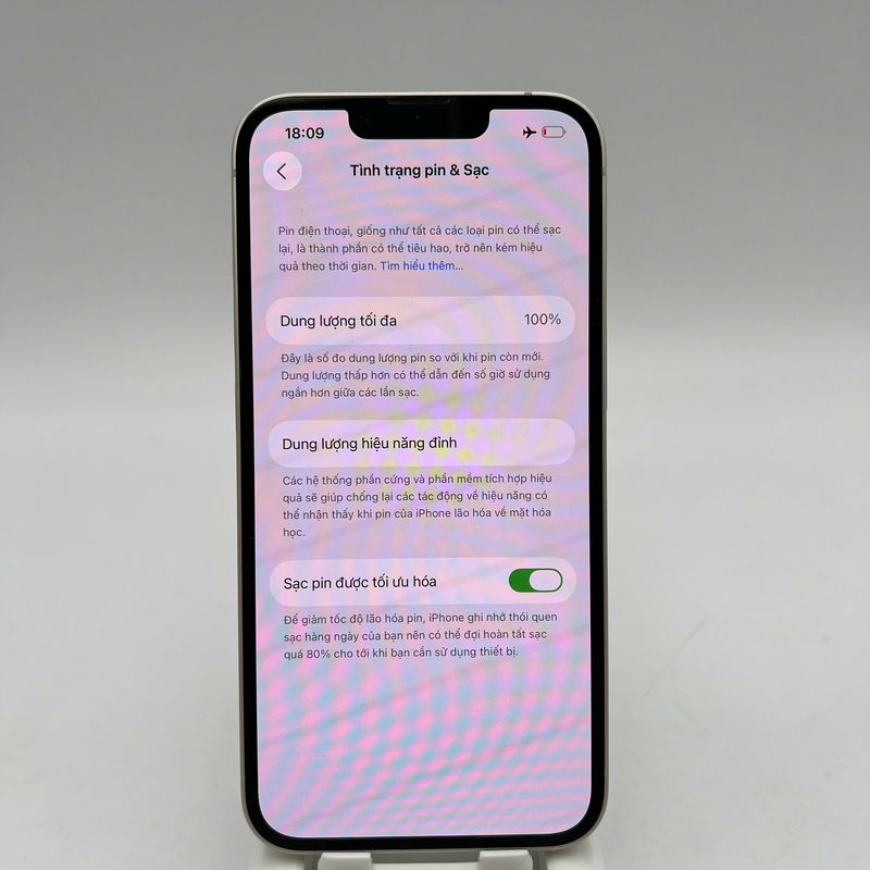 iPhone 14 128GB Trắng 98% pin 100% Quốc Tế Apple (Đã thay pin, móp viền) - HH1455