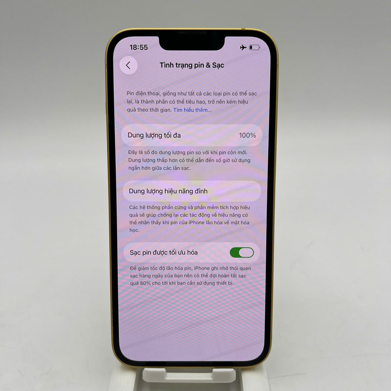 iPhone 14 128GB Vàng 98% pin 100% Quốc tế Apple (Đã thay pin, xước viền cam) - HH1308