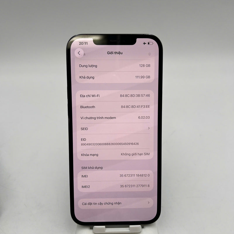 iPhone 12 Pro Max 128GB Xanh Dương 98% pin 100% Quốc tế từ SB (Không dùng sim SB - Đã thay pin, đốm 2.5x) - HH8120