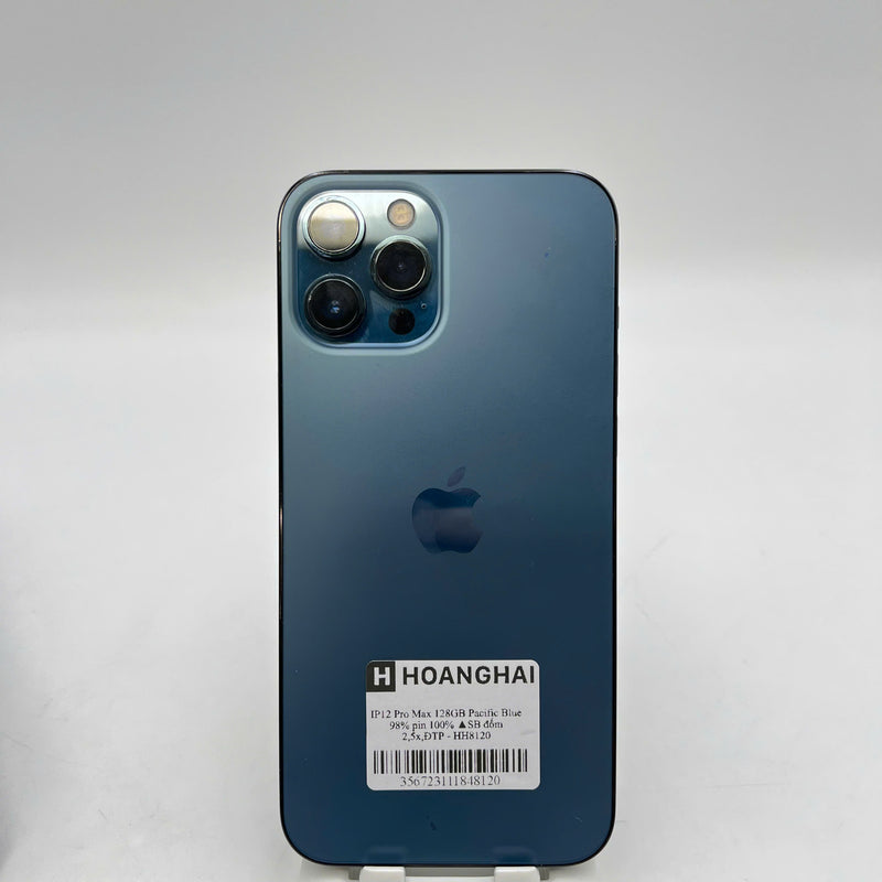 iPhone 12 Pro Max 128GB Xanh Dương 98% pin 100% Quốc tế từ SB (Không dùng sim SB - Đã thay pin, đốm 2.5x) - HH8120