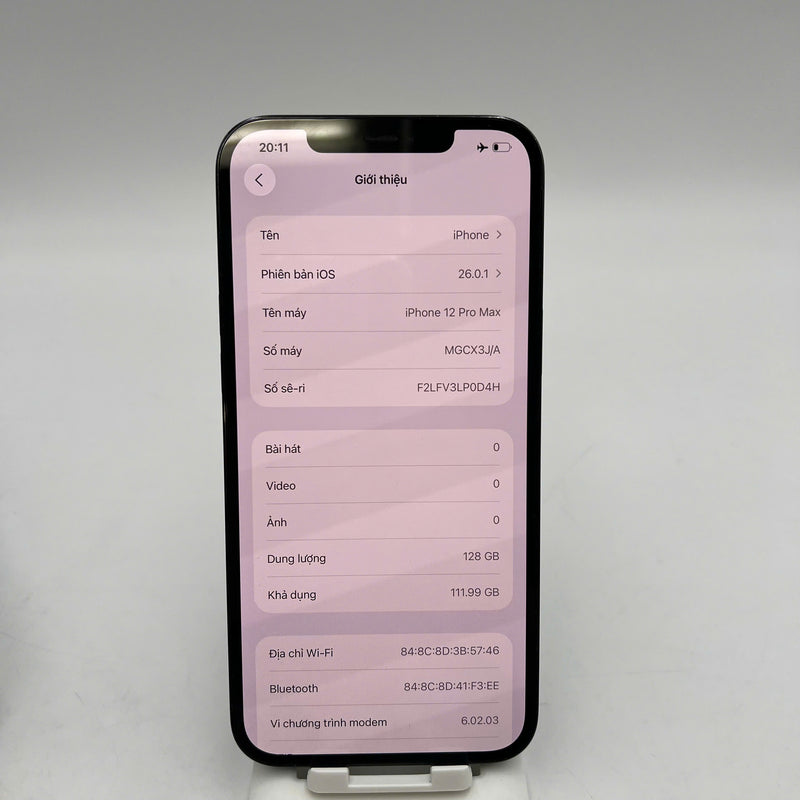 iPhone 12 Pro Max 128GB Xanh Dương 98% pin 100% Quốc tế từ SB (Không dùng sim SB - Đã thay pin, đốm 2.5x) - HH8120