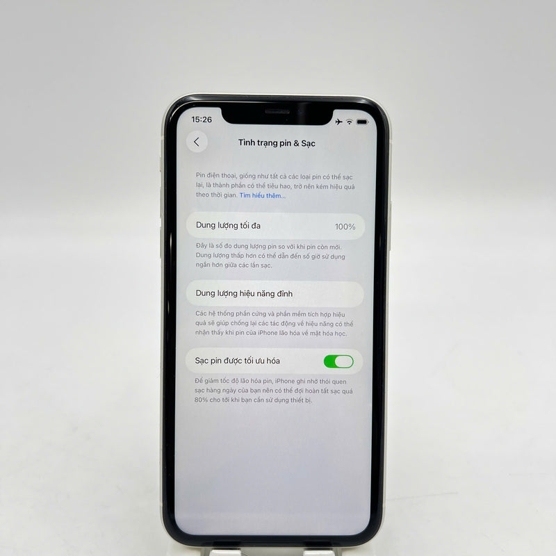 iPhone 11 256GB Trắng 98% pin 100% Máy đã trả hết tiền mạng dùng như Quốc tế Apple (xước viền,viền cam xước,đốm 1x,ĐTP) - HH3595
