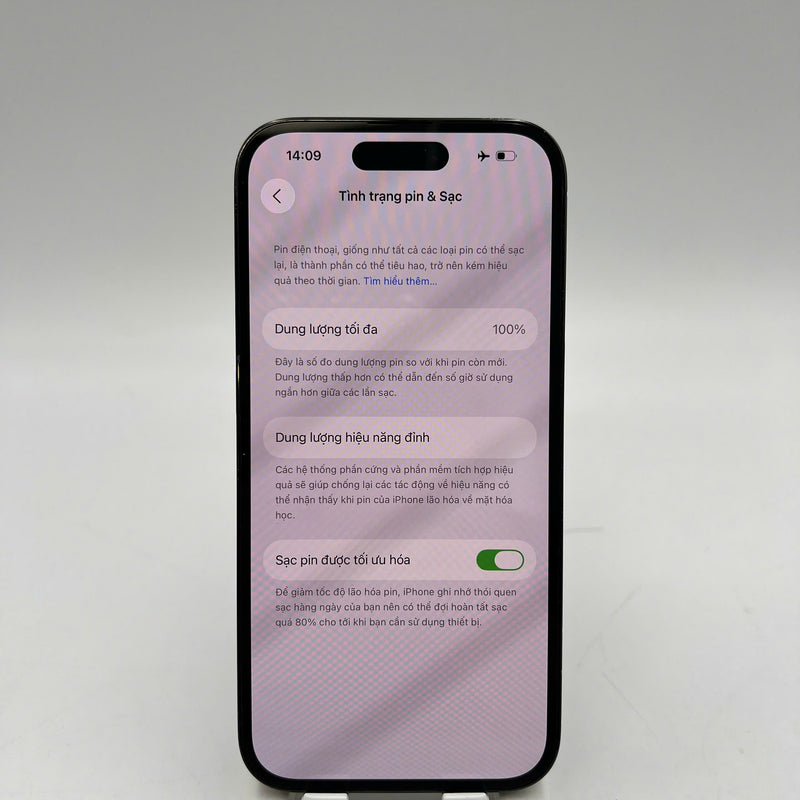 iPhone 14 Pro 128GB Đen 98% pin 100% Quốc tế từ AU (Không dùng sim AU - Đã thay pin, xước viền, đốm 3x) - HH1572