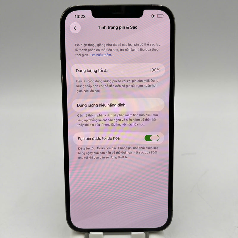 iPhone 12 Pro Max 256GB Đen 98% pin 100% Máy đã trả hết tiền mạng dùng như Quốc tế Apple (Đã thay pin, màn xước nhẹ) - HH1417