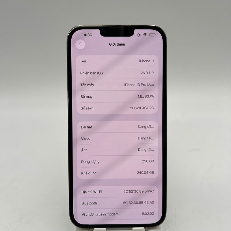 iPhone 13 Pro Max 256GB Đen 98% pin 100% Quốc tế từ AU (Không dùng sim AU - Đã thay pin, đốm 3x, xước viền cam) - HH2155