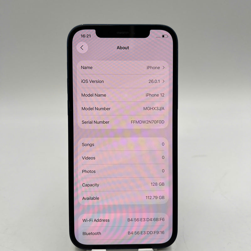 iPhone 12 128GB Xanh dương 98% pin 100% Quốc tế Apple (Đã thay pin, ám viền, xước viền, viền cam xước, đốm 1x) - HH2891