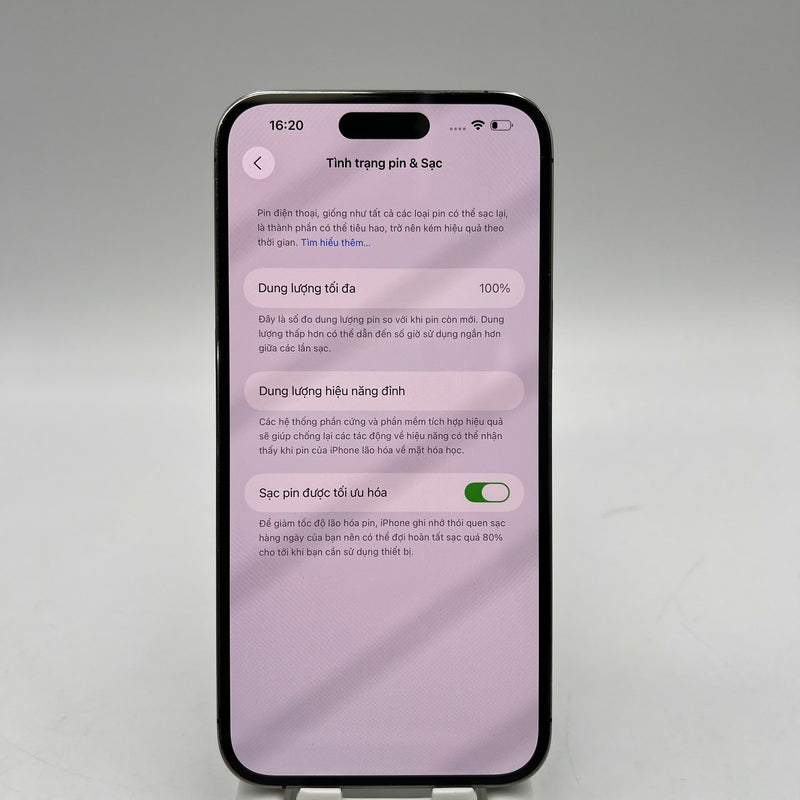 iPhone 14 Pro Max 512GB Tím 98% pin 100% Quốc tế Apple (Đã thay pin, màn xước, viền xước xấu, thay cam trước và cam sau, mã TA/A (Đài Loan)) - HH7485