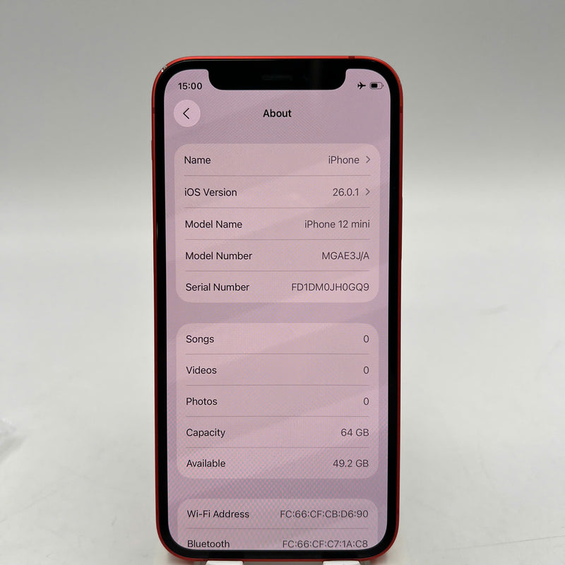 iPhone 12 Mini 64G Đỏ 98% pin 100% Máy đã trả hết tiền mạng dùng như Quốc tế Apple (Đã thay pin, màn xước, viền xước, viền cam xước) - HH9840