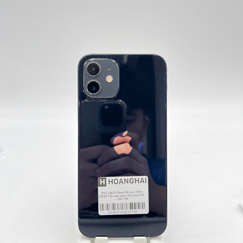 iPhone 12 128GB Đen 98% pin 100% Quốc tế Apple (Đã thay pin, viền cam xước, viền xước) - HH1700