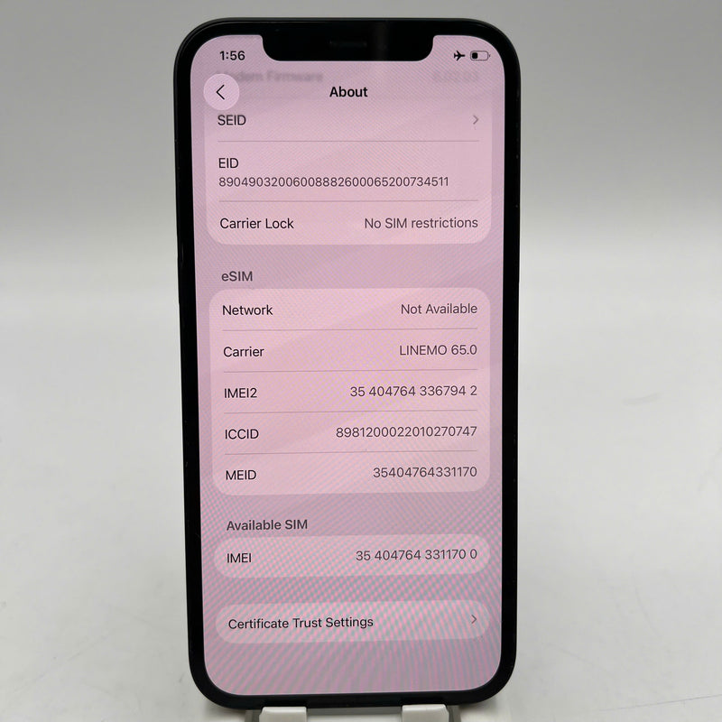 iPhone 12 128GB Đen 98% pin 100% Quốc tế Apple (Đã thay pin, viền cam xước, viền xước) - HH1700