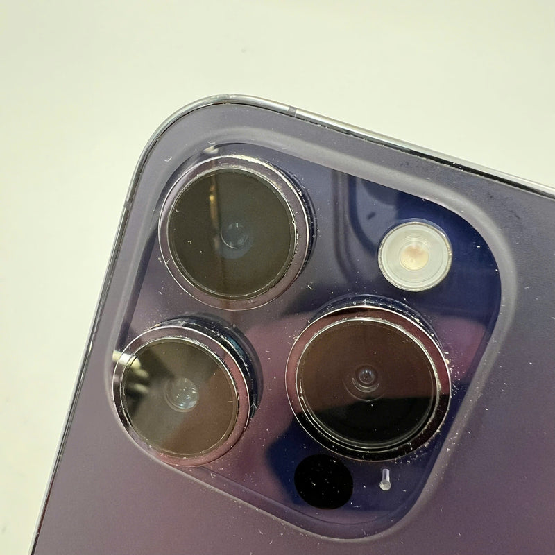 iPhone 14 Pro 128GB Tím 98% pin 100% Quốc tế từ AU (Không dùng sim AU - Đã thay pin, xước sơn viền, xước viền cam, đốm 3x) - HH0206