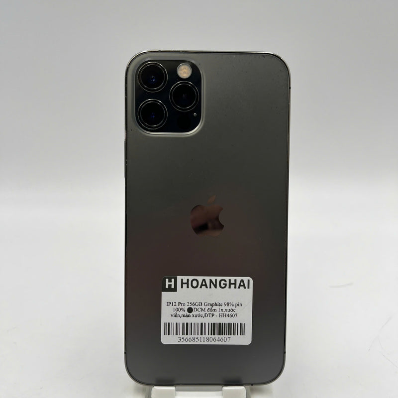 iPhone 12 Pro 256GB Đen 98% pin 100% Máy đã trả hết tiền mạng dùng như Quốc tế Apple (Đã thay pin, đốm 1x, xước viền, màn xước) - HH4607