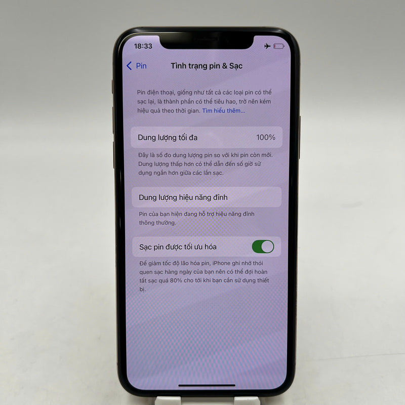 iPhone XS 64GB Vàng 98% pin 100% Máy đã trả hết tiền mạng dùng như Quốc tế Apple (Đã thay pin, đốm 1x) - HH8442