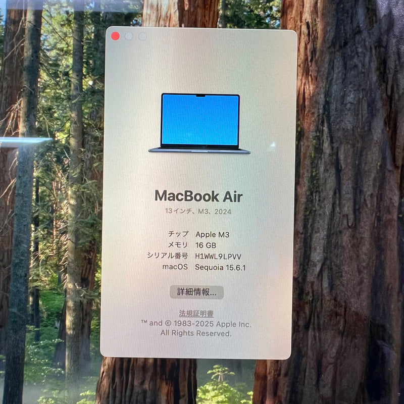 Macbook Air 2024 13.6in Đen Apple M3/ RAM 16GB/ SSD 512GB 99% pin 100% sạc 25 lần BPTN