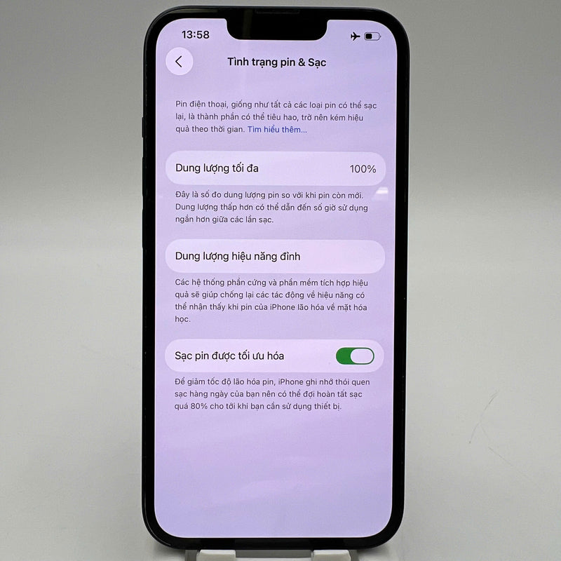 iPhone 14 128GB Đen 98% pin 100% Quốc tế từ SB (Không dùng sim SB - Đã thay pin, viền xước, viền cam xước) - HH6541