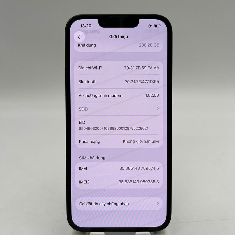 iPhone 14 256GB Đen 98% pin 100% Quốc tế Apple (Đã thay pin, ám viền, xước viền) - HH5745