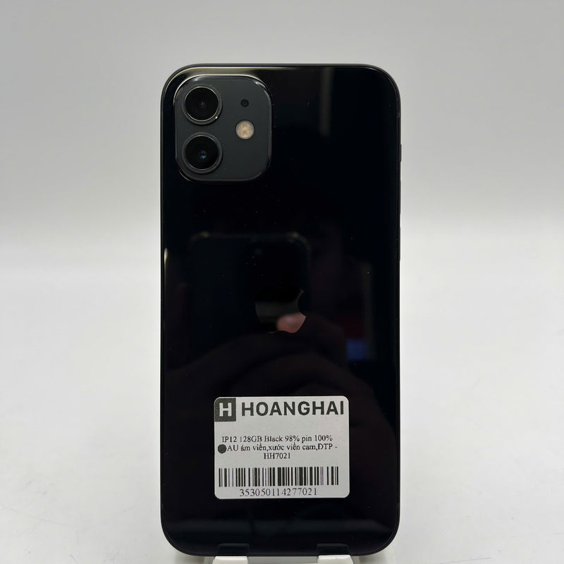 iPhone 12 128GB Đen 98% pin 100% Máy đã trả hết tiền mạng dùng như Quốc tế Apple (Đã thay pin, ám viền, xước viền cam) - HH7021