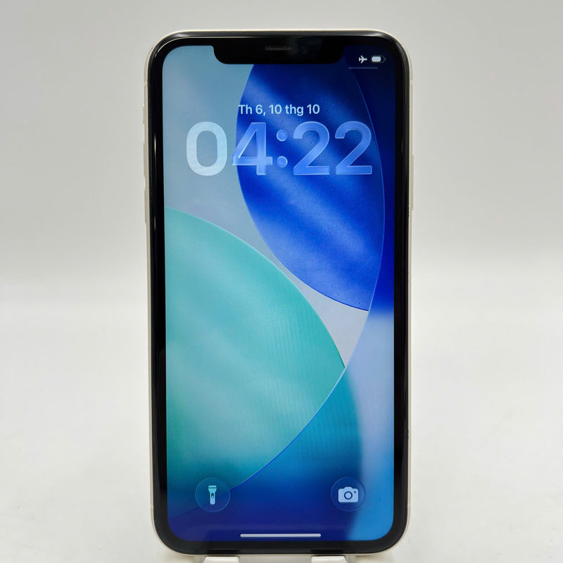 iPhone 11 128GB Trắng 98% pin 100% Máy đã trả hết tiền mạng dùng như Quốc tế Apple (Đã thay pin, đốm 1x, móp viền) - HH6560