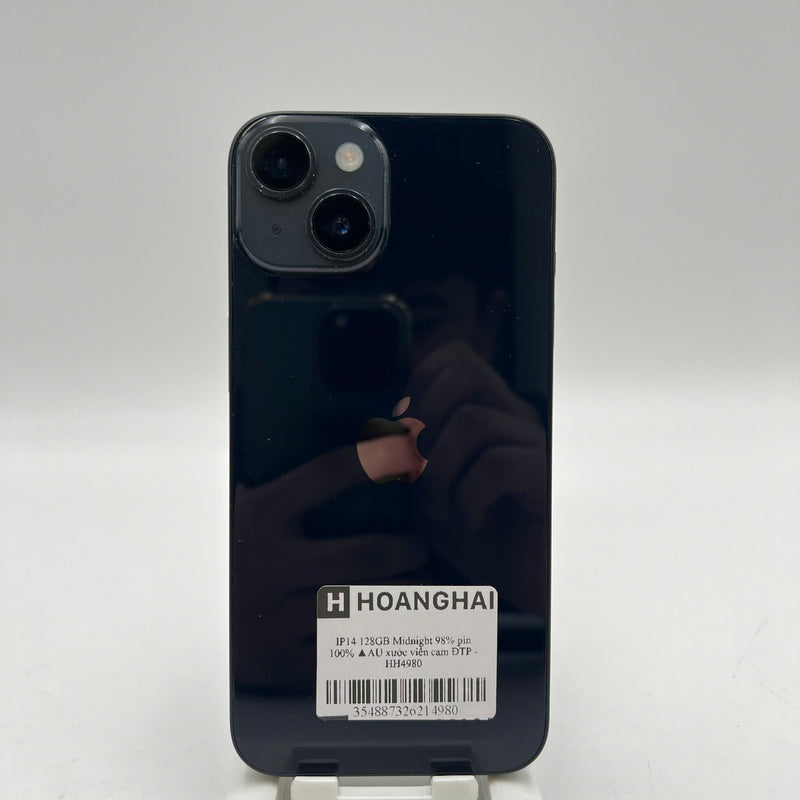 iPhone 14 128GB Đen 98% pin 100% Quốc tế từ AU (Không dùng sim AU - Đã thay pin, xước viền cam) - HH4980